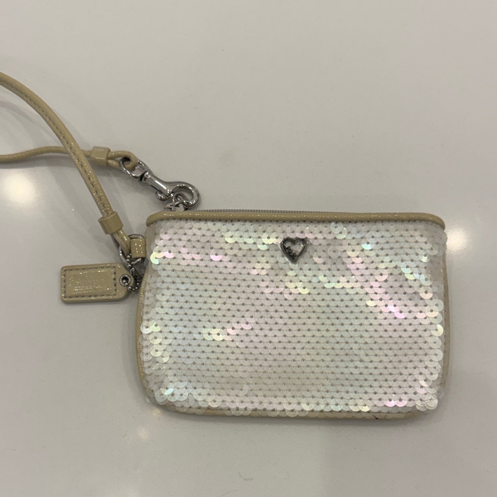 COACH Elegant Sequin Wristlet
